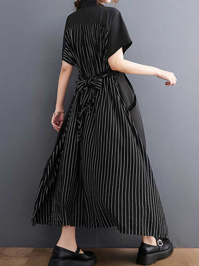 Cotton Tie Style A-Line Dress