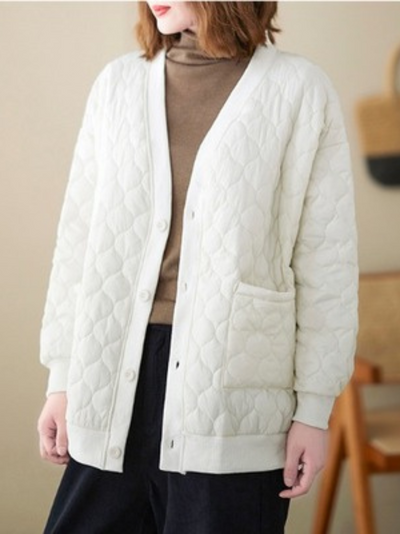 Women's White Padded Jacket