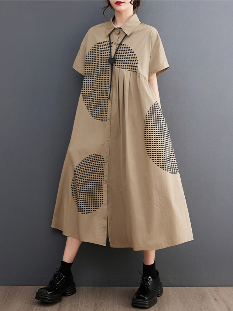 Fermez la robe A-Line Collar A-Line pour femmes