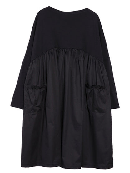 Robe de smock à peplum d'attitude rare