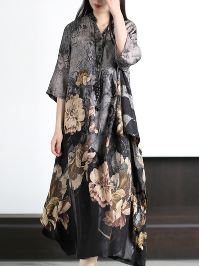 Women's Black A-line Dress