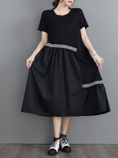 You're In My Heart Women's Cotton Round Neck A-line Dress