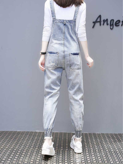 Dungarees cotton denim jeans ,vintage retro style overall, Adjustable straps, Double side pockets, Plain