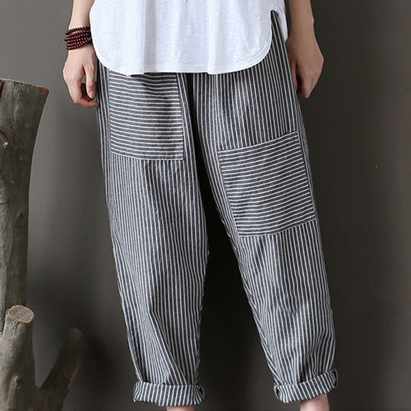 Pantalones del harén de la cintura elástica de las mujeres