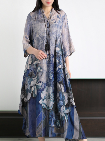 Women's Blue A-line Dress