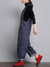 Dungarees cotton denim ripped jeans floral vintage retro style overall