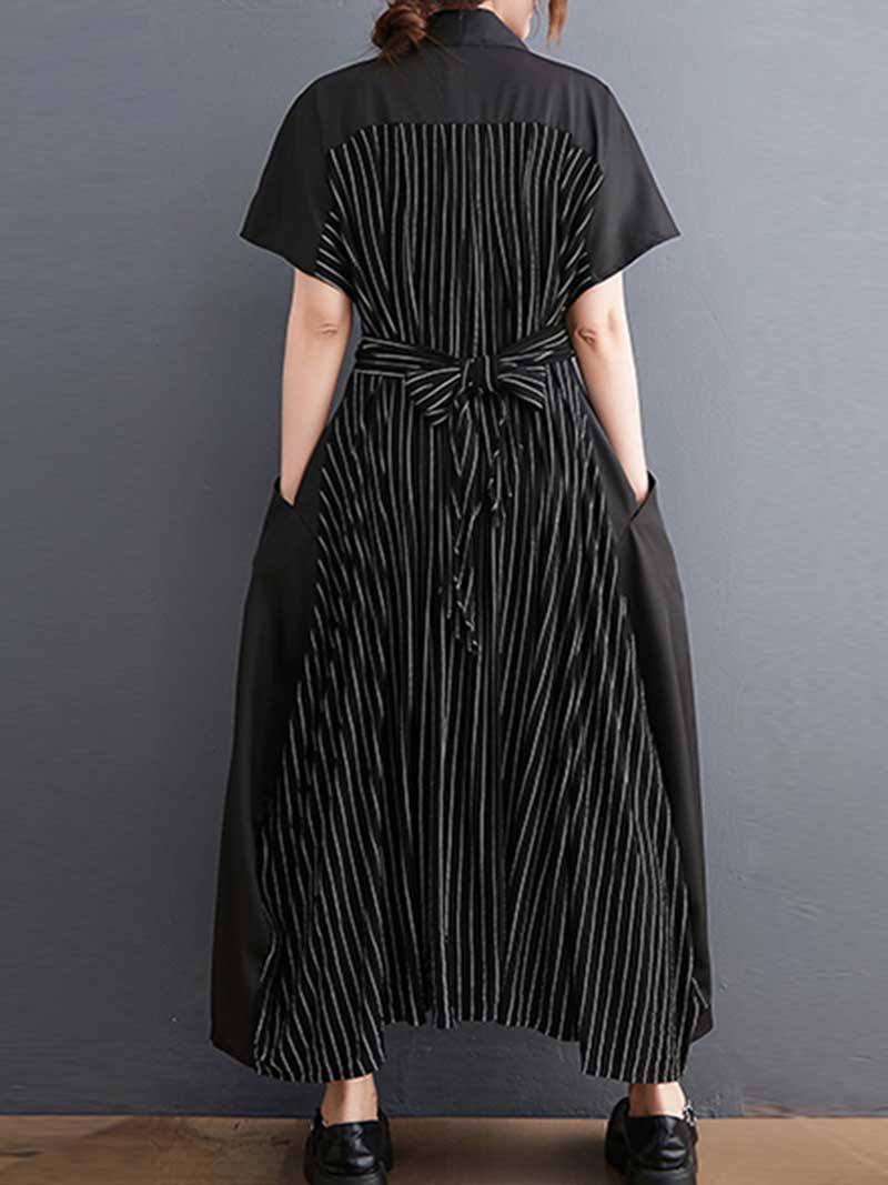Cotton Tie Style A-Line Dress