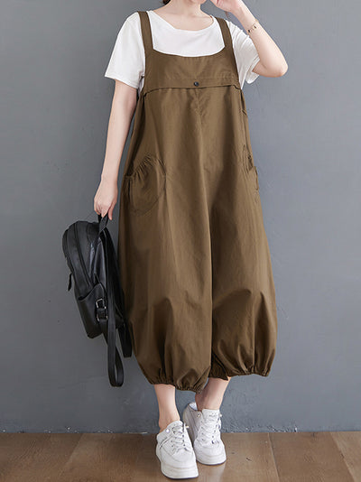 Dungarees cotton denim ripped jeans floral vintage retro style overall, 3/4 Pants, High-waisted,  Harem Pants