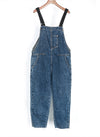 Dungarees, cotton denim, style overall, Non-Stretchable, Painted and washed pattern, Adjustable Straps