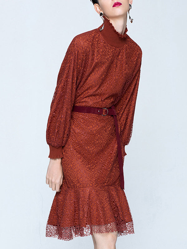 Robe en dentelle midih