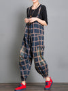 Dungarees cotton, vintage retro style overall,  Harem Overall , Plaids Prints