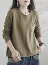 Women's Loose cotton Sweater Top