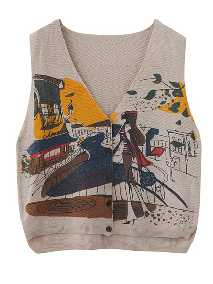 Women's Print Sweater