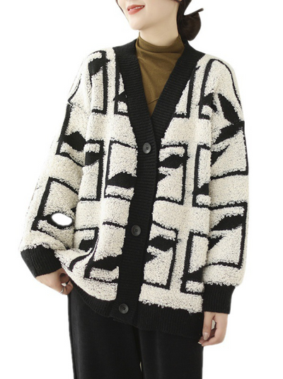 Women's Winter White Loose Sweater