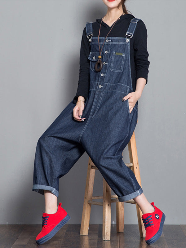 Dungarees, cotton denim, vintage, overall, Pockets