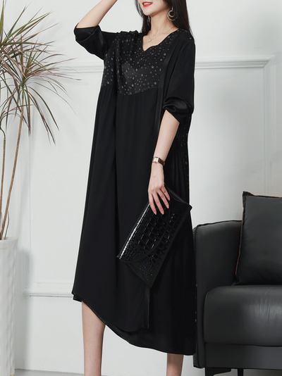Women's Black Midi-Dress