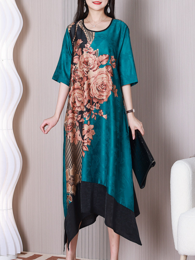 Women's Blue A-line Dress