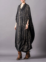 Elegant Women's Long Print Maxi Dress