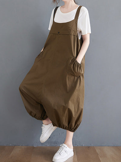 Dungarees cotton denim ripped jeans floral vintage retro style overall, 3/4 Pants, High-waisted,  Harem Pants