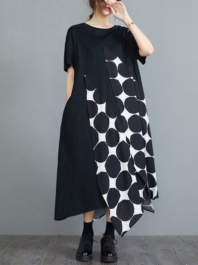 Women's Black A-line Dress