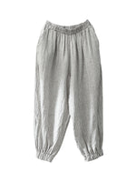 Rubor de algodón y pantalones de lino