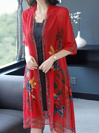 Evatrends cotton gown robe printed kimonos