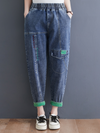 Women's Blue Loose Pants