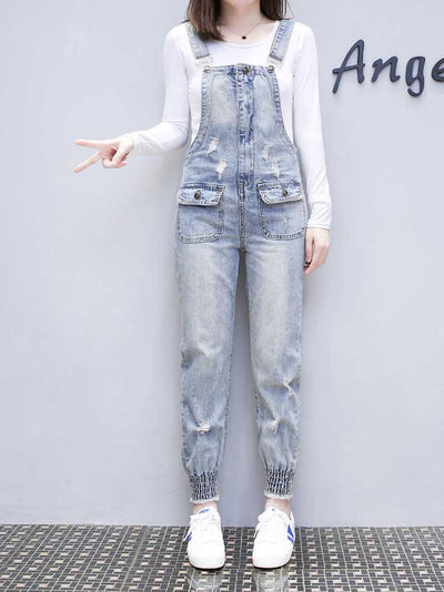 Dungarees cotton denim jeans ,vintage retro style overall, Adjustable straps, Double side pockets, Plain