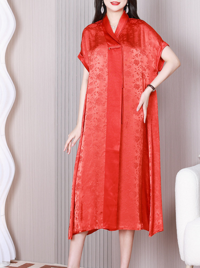 Women's Orange A-line Dress