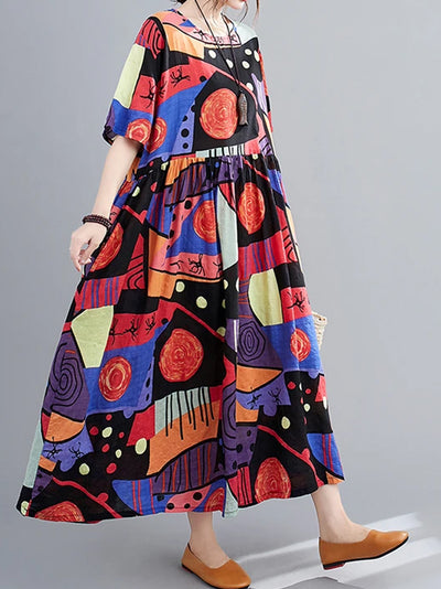 Take A Walk Smock Dress