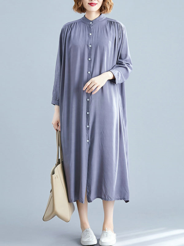 Ella es todo el vestido de camisa midi tiki
