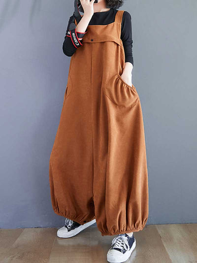 Eva trends Cotton Overall Baggy Dungarees, Plain Overall, ,vintage retro style overall, Adjustable straps, High Waist
