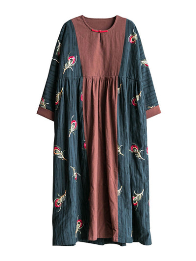 So Unreal Embroidery Cotton & Linen Smock Dress