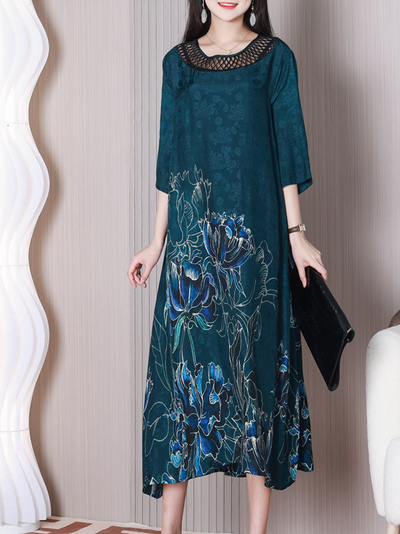 Women's Blue A-line Dress