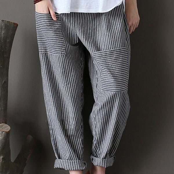 Pantalones del harén de la cintura elástica de las mujeres