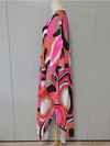 Evatrends cotton gown robe printed kimonos, Outerwear, polyester, Nightwear, long kimono, Board Sleeves, loose fitting, printed, Belted