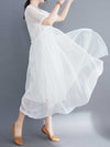 Embroidered Silk A-line Dress