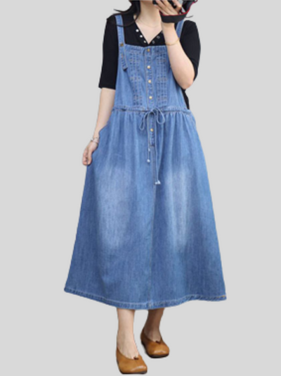 Women's Blue Plain Romper