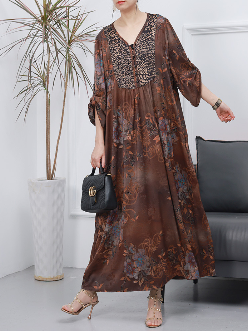Women's Spring Retro Style Loose A-Line Dress