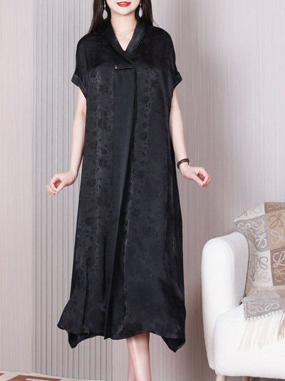 Women's Black A-line Dress
