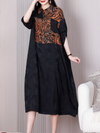 Women's  Black A-line Dress