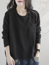 Women's black top with pocket