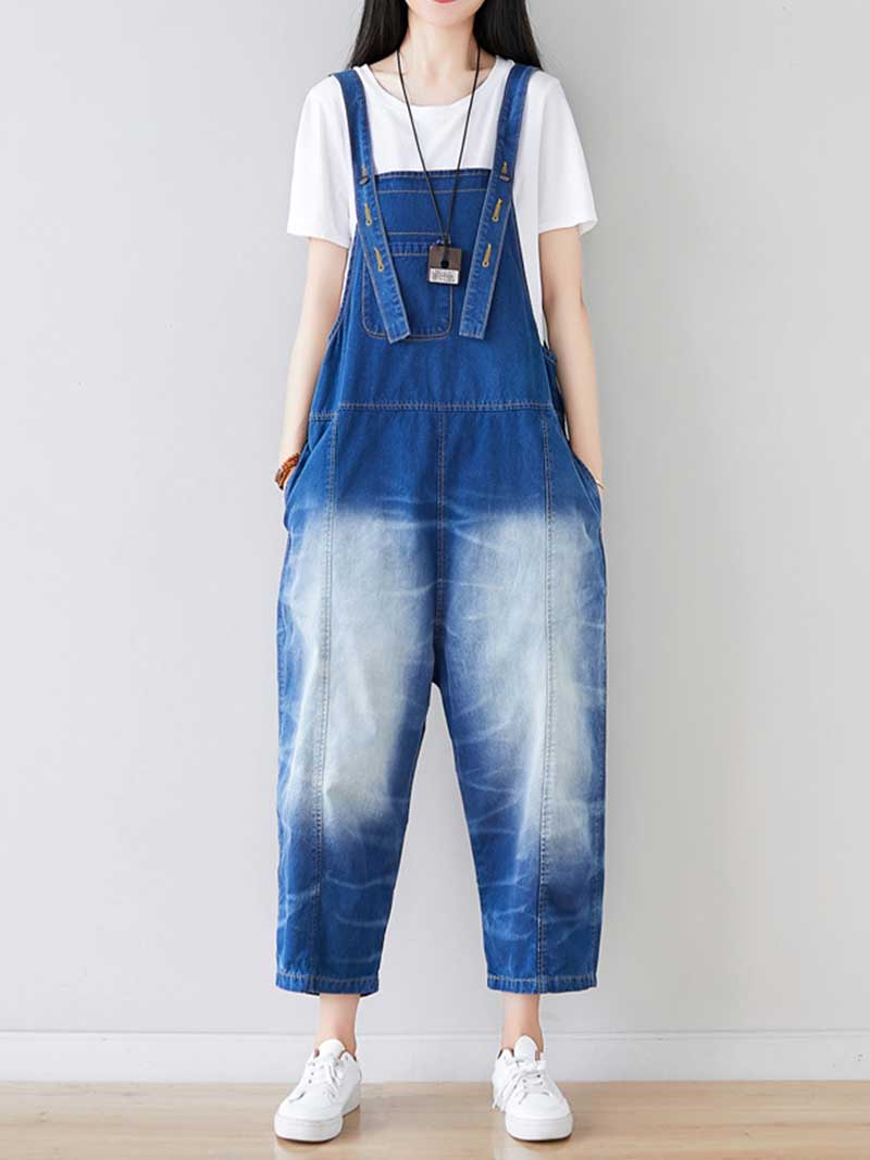 Dungarees cotton denim ripped jeans ,vintage retro style overall ...