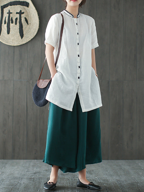 Pantalones de pierna ancha de la ciudad elegante