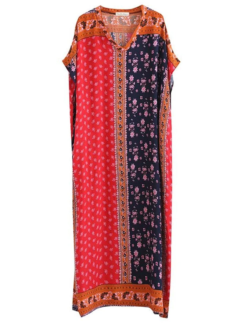 Vestido de kaftan oscuro y frío