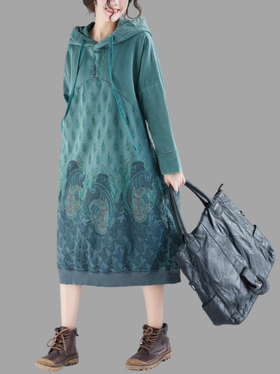 Women's  printed Hooded Sweater