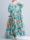 Beach Lunch Lounge Women’s Smocked Printed Flower Dress