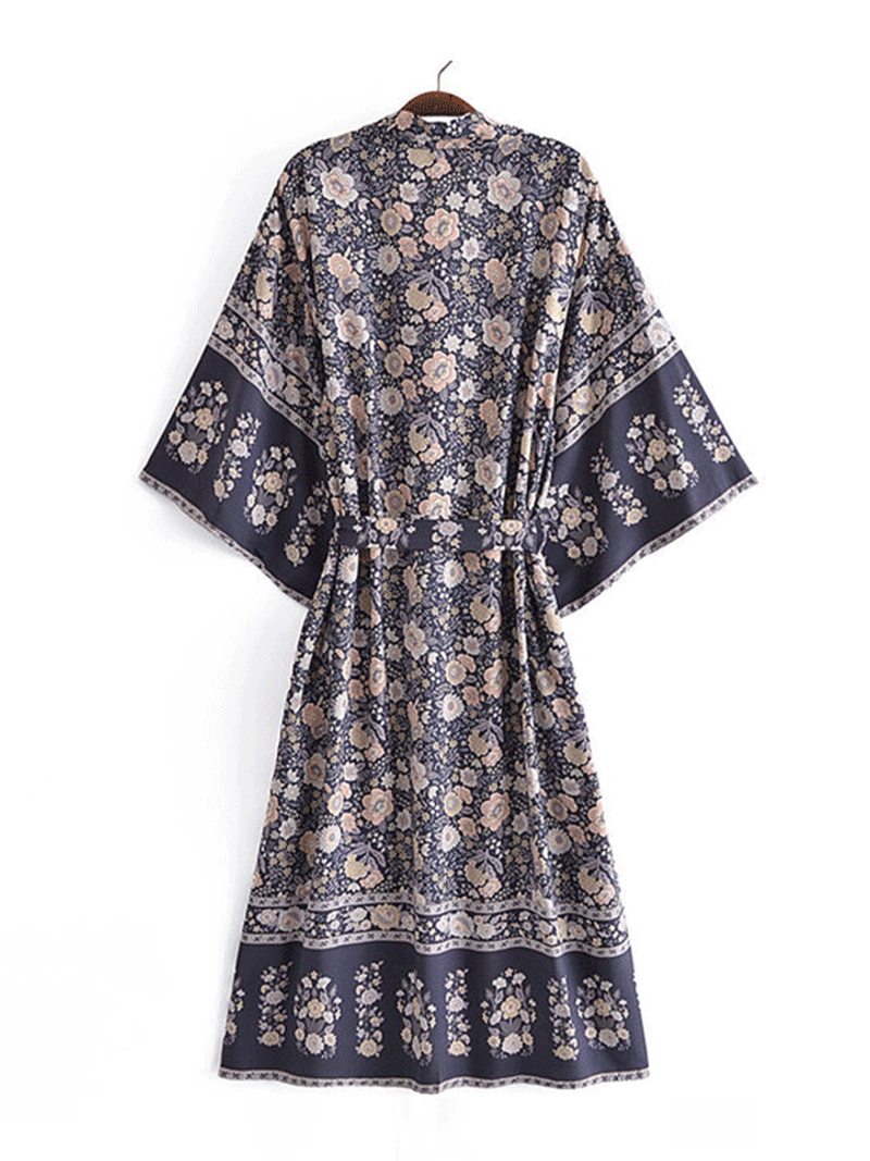 Evatrends cotton gown robe printed kimonos